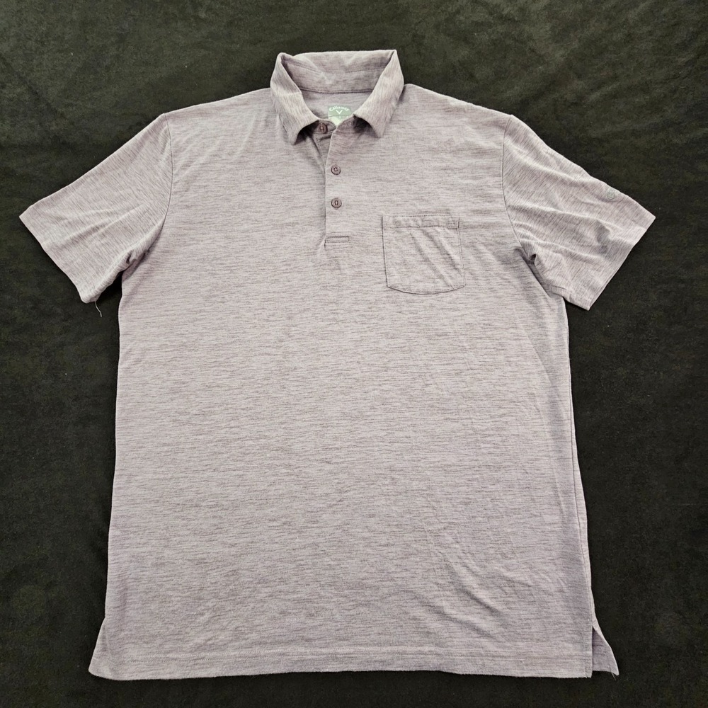 Callaway Golf Light Maroon Short Sleeve Performance Polo Shirt Men's L